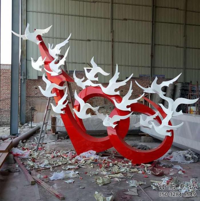 風景區和平鴿雕塑廠家 中式戶外擺件 歐式創意和平鴿雕塑