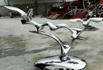 商業街和平鴿雕塑廠家 大型現代擺件 步行街異形和平鴿雕塑