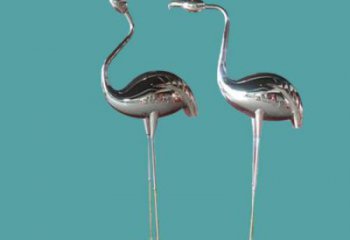 鍛造火烈鳥(niǎo)雕塑廠家 公園鏡面擺件 廣場(chǎng)啞光火烈鳥(niǎo)雕塑