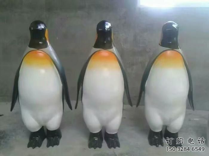 大門口企鵝雕塑廠家 歐式賓館擺件 戶外仿真企鵝雕塑