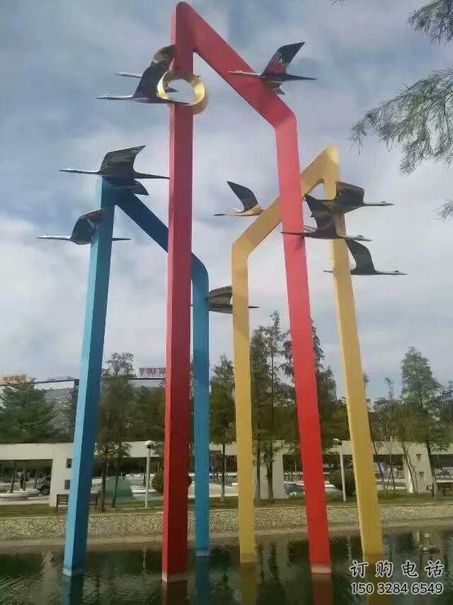 商業街海鷗雕塑廠家 大型公園擺件 步行街異形海鷗雕塑