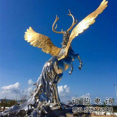 戶外馬鹿雕塑廠家 中式室內小品 大型鏡面馬鹿雕塑