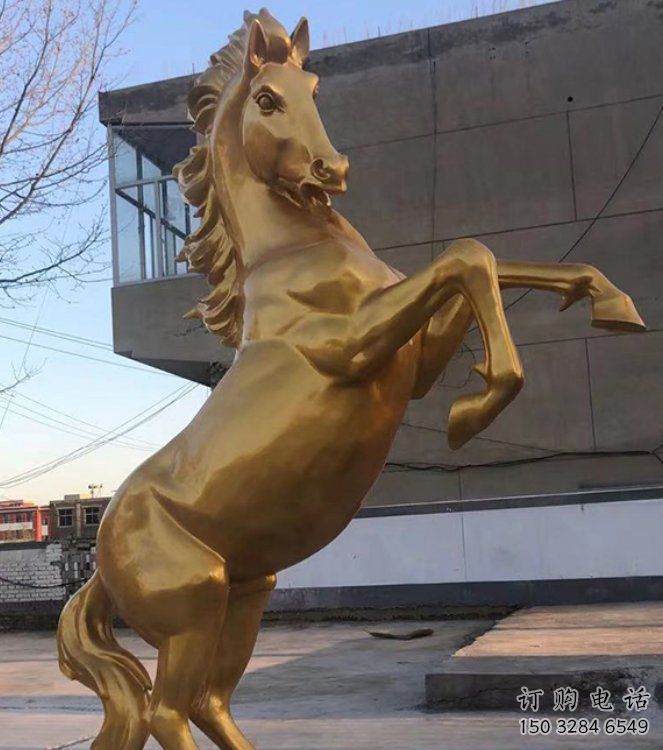 別墅區駿馬雕塑廠家 戶外噴漆小品 大型創意駿馬雕塑