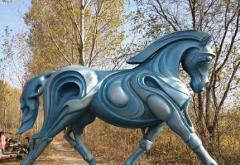 大門(mén)口駿馬雕塑廠家 歐式抽象擺件 風(fēng)景區(qū)鏤空駿馬雕塑