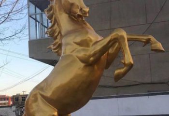 別墅區(qū)駿馬雕塑廠家 戶外噴漆小品 大型創(chuàng)意駿馬雕塑