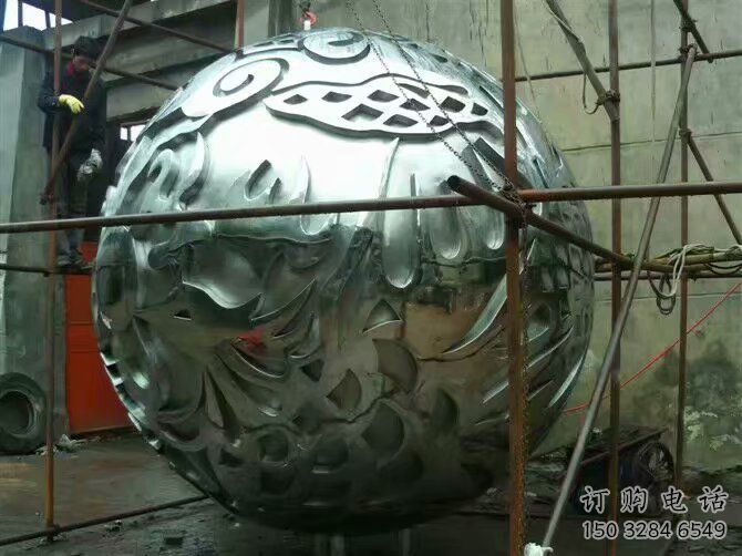 創(chuàng)意圓球雕塑廠家 現(xiàn)代公園小品 戶外不銹鋼圓球雕塑