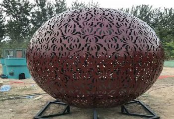 現代圓球雕塑廠家 大型別墅區擺件 博物館不銹鋼圓球雕塑