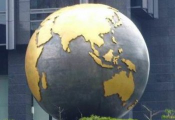 戶外地球雕塑廠家 噴漆小品 廣場(chǎng)不銹鋼地球雕塑