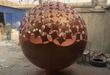 幾何圓球雕塑廠家 發(fā)光小品 大門口不銹鋼圓球雕塑