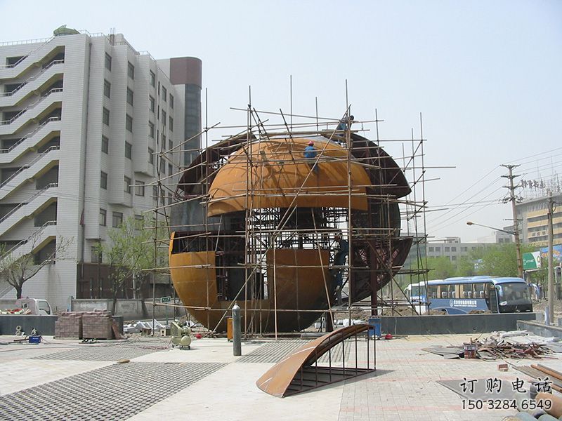 大型球體雕塑廠家 鍛造公園小品 廣場不銹鋼球體雕塑