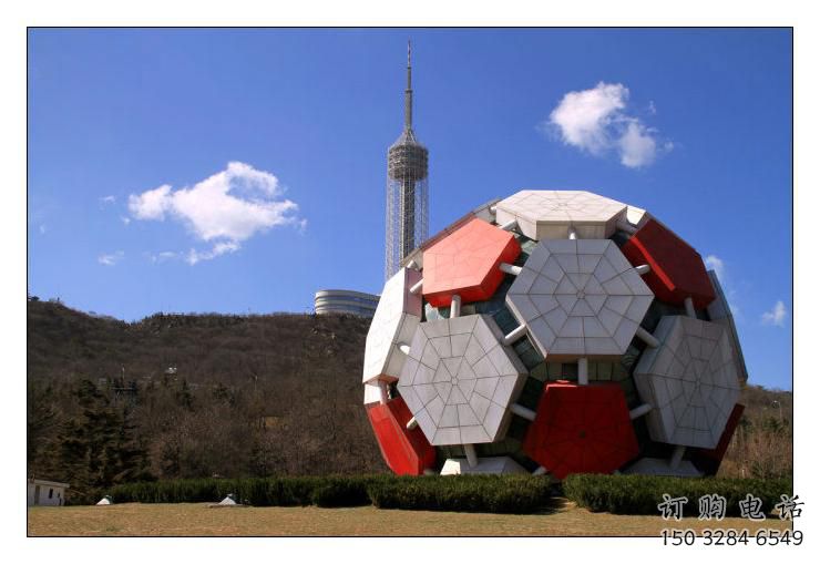 彩繪球狀雕塑廠家 公園廣場擺件 戶外不銹鋼球狀雕塑