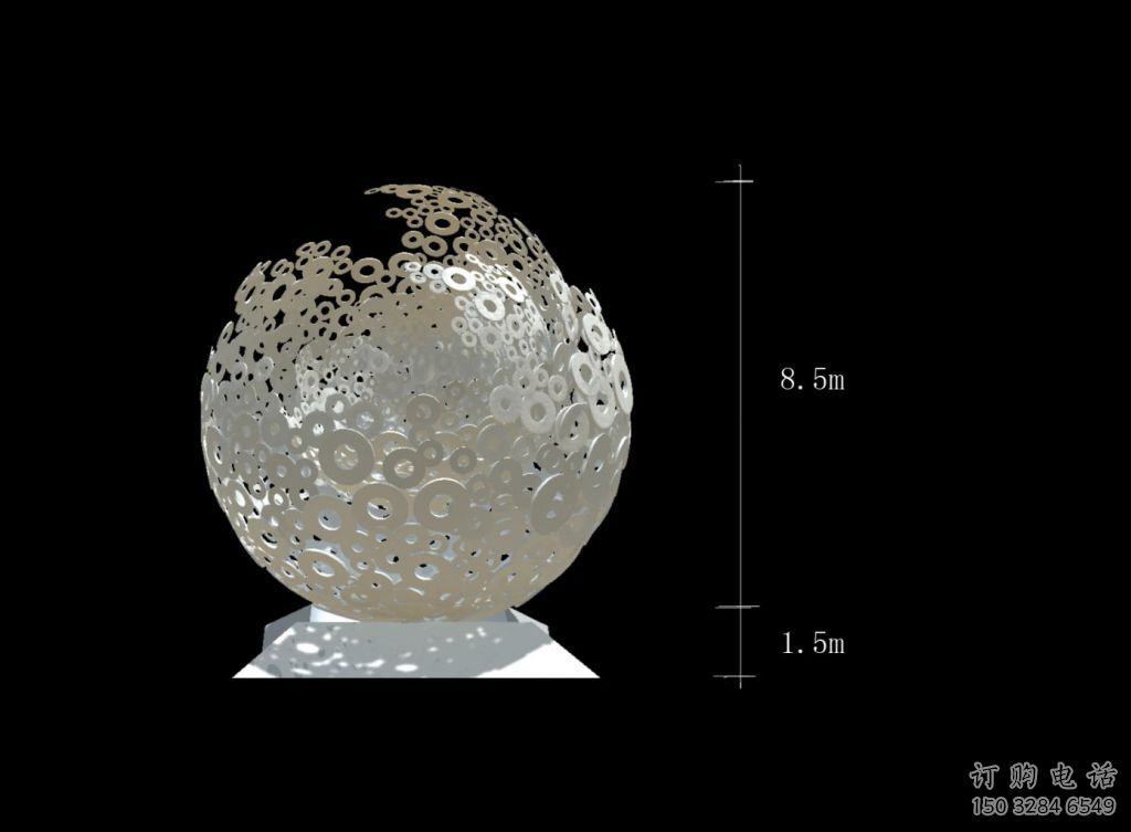 廣場花球雕塑廠家  戶外烤漆小品  鏤空不銹鋼花球雕塑