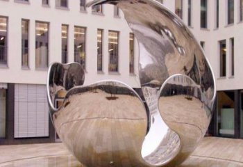 中式球狀雕塑廠家 鏤空鏡面小品 游樂場不銹鋼球狀雕塑