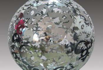 大門口球狀雕塑廠家 鏡面鏤空小品 仿真不銹鋼球狀雕塑