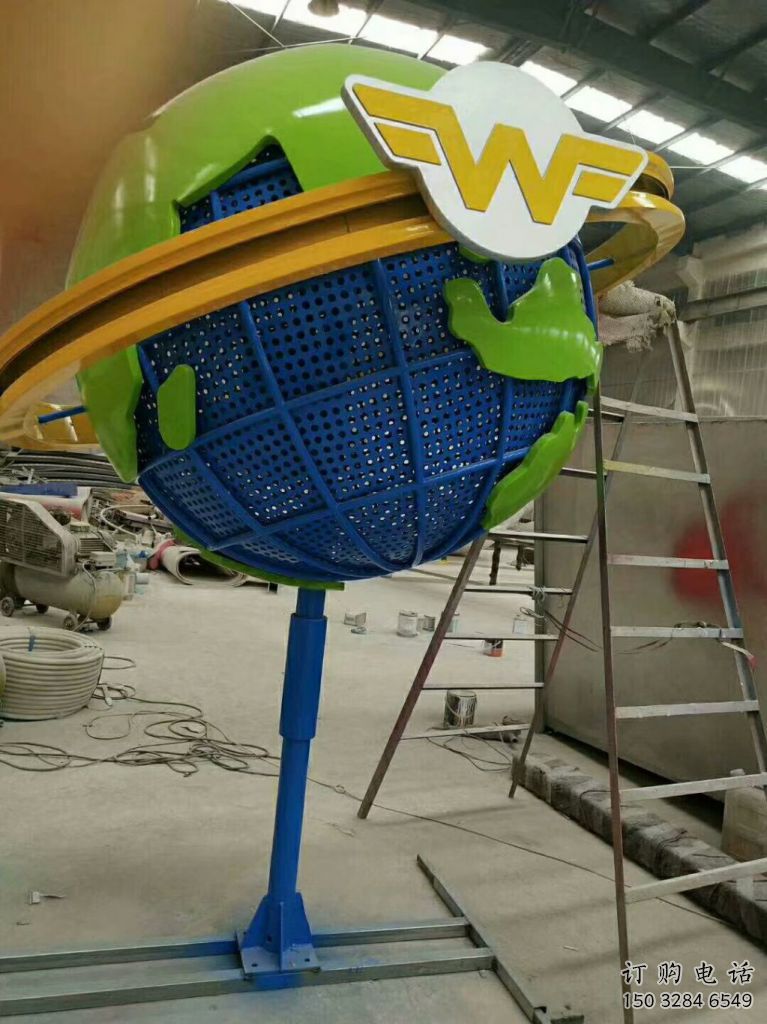 大型商場地球儀雕塑廠家 現(xiàn)代擺件 烤漆不銹鋼地球儀雕塑