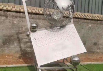 拉絲電腦雕塑廠家 鏤空創意擺件 別墅區不銹鋼電腦雕塑