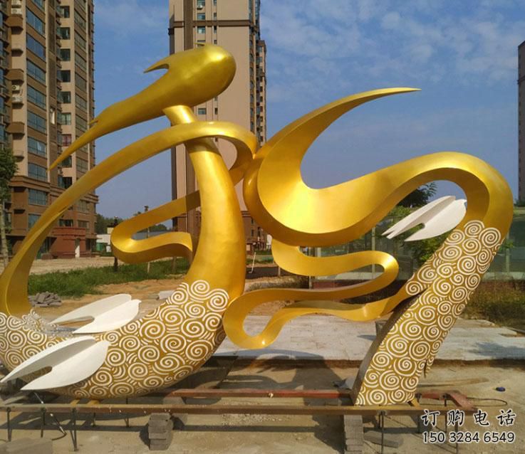 公園漢字雕塑廠家 戶外抽象擺件 大型不銹鋼漢字雕塑