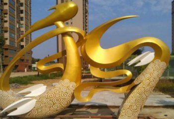 公園漢字雕塑廠家 戶外抽象擺件 大型不銹鋼漢字雕塑