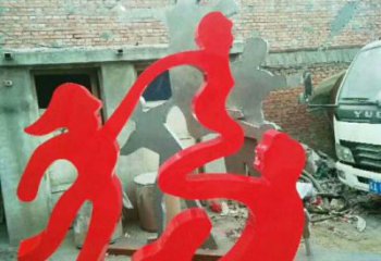 創(chuàng)意福字雕塑廠家 公園烤漆小品 公園不銹鋼福字雕塑