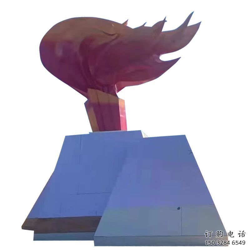 廣場(chǎng)火炬雕塑廠家 黨建烤漆小品  大型不銹鋼火炬雕塑