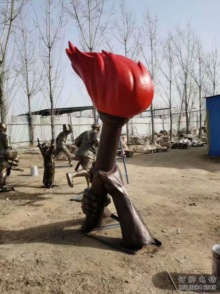 街頭火苗雕塑廠家 大型別墅區擺件  戶外不銹鋼火苗雕塑