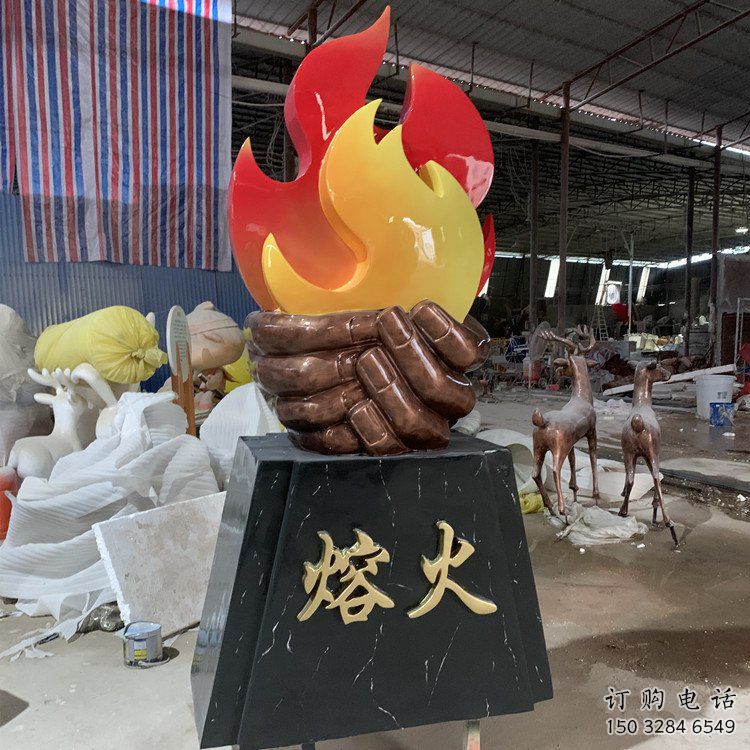 歐式火苗雕塑廠家 抽象希望擺件 大型不銹鋼火苗雕塑