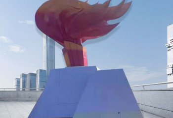 商業(yè)街火炬雕塑廠家 廣場現(xiàn)代擺件  大型不銹鋼火炬雕塑