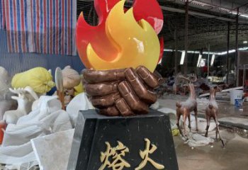 歐式火苗雕塑廠家 抽象希望擺件 大型不銹鋼火苗雕塑