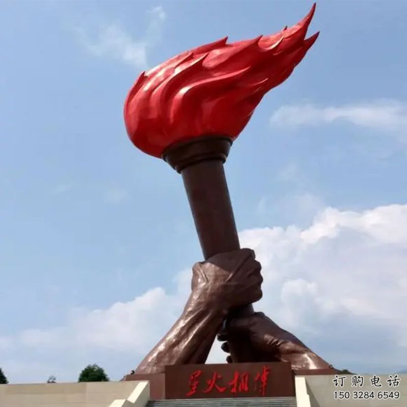 廣場火焰雕塑廠家 大型抽象擺件 戶外不銹鋼火焰雕塑