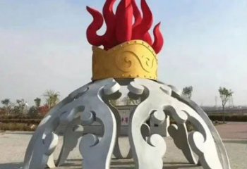 企業火炬雕塑廠家 現代公園小品 歐式不銹鋼火炬雕塑