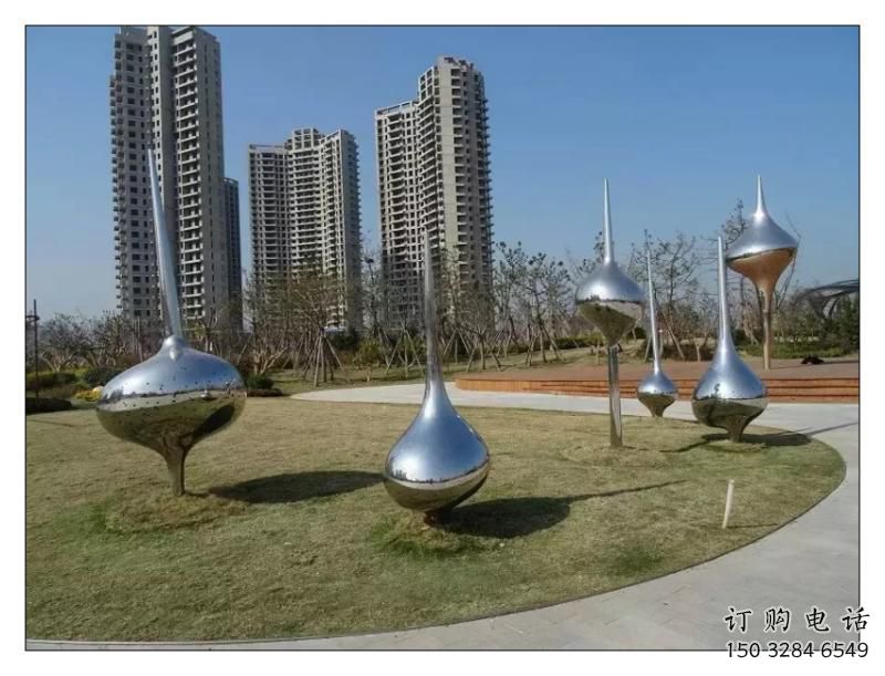 現(xiàn)代水滴雕塑廠家 創(chuàng)意小品 大型不銹鋼水滴雕塑
