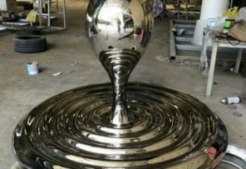 廣場水滴雕塑廠家 歐式創意小品 現代不銹鋼水滴雕塑