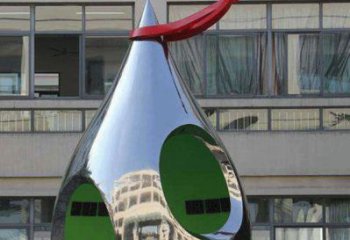 街頭水滴雕塑廠家 大型鏤空擺件 公園不銹鋼水滴雕塑