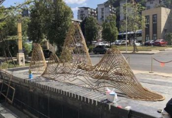 房地產(chǎn)假山雕塑廠家 鏤空擺件 鋼管不銹鋼假山雕塑