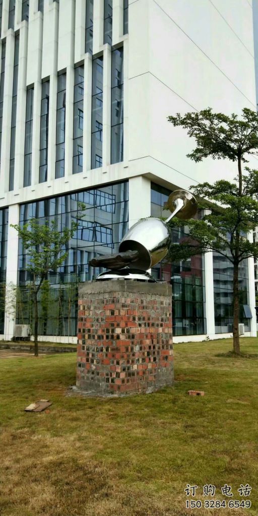 中式高腳杯雕塑廠家 戶外擺件 現代高腳杯雕塑生產