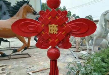 公園中國結(jié)雕塑廠家 戶外擺件 黨建不銹鋼中國結(jié)雕塑生產(chǎn)