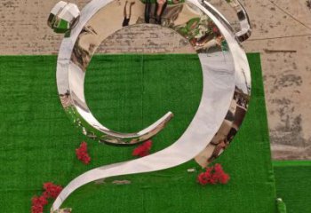 幾何茶壺雕塑廠家 鏡面小品 抽象不銹鋼茶壺雕塑生產