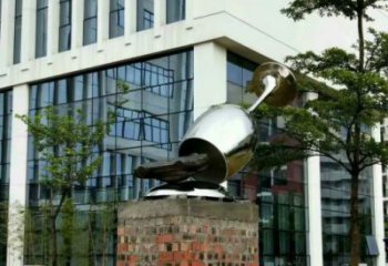 中式高腳杯雕塑廠家 戶外擺件 現代高腳杯雕塑生產