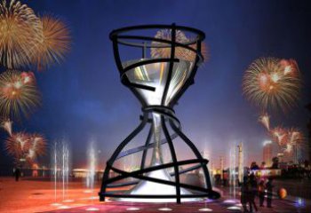 戶外沙漏雕塑廠家 噴漆小品 現(xiàn)代不銹鋼沙漏雕塑生產(chǎn)