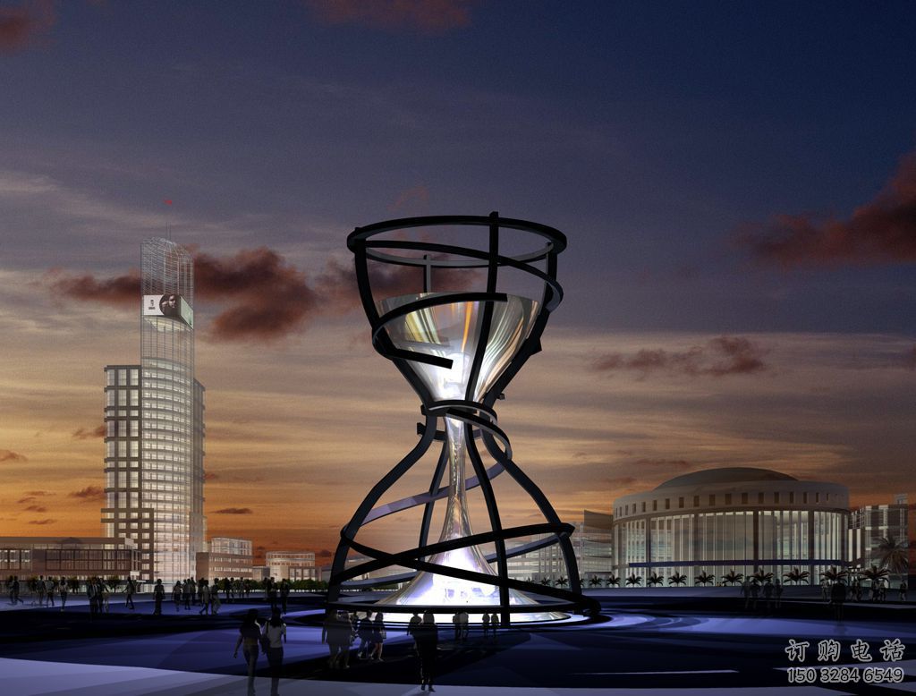 大型漏斗雕塑廠家 鏤空小品 創意不銹鋼漏斗雕塑