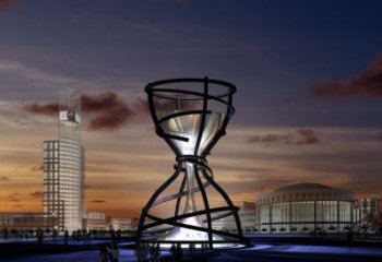 大型漏斗雕塑廠家 鏤空小品 創(chuàng)意不銹鋼漏斗雕塑