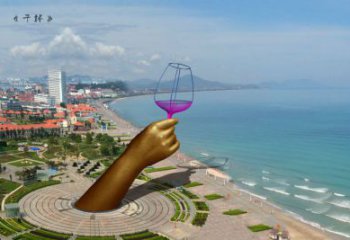 歐式酒杯雕塑廠家 抽象擺件 現(xiàn)代不銹鋼酒杯雕塑