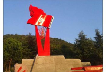 企業國旗雕塑廠家 戶外小品 現代不銹鋼國旗雕塑