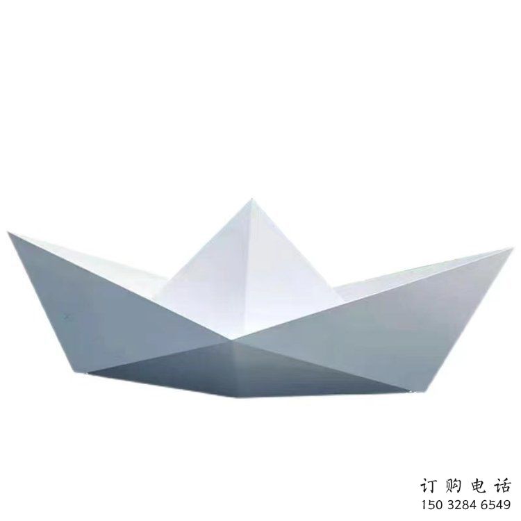游樂場船型雕塑廠家 現代擺件  幾何不銹鋼船型雕塑
