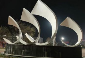 房地產小船雕塑廠家 剪影擺件 鍛造不銹鋼小船雕塑生產