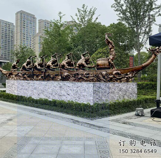 體育場劃船雕塑廠家 運動小品 戶外不銹鋼劃船雕塑廠家