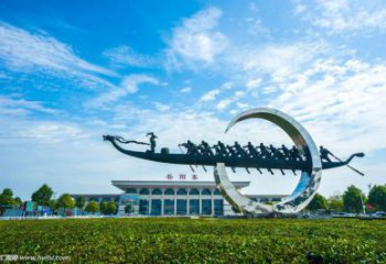 仿古劃船雕塑廠家 草地小品 房地產(chǎn)戶外劃船雕塑生產(chǎn)