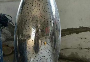 燈光雞蛋雕塑廠家 公園小品 商業(yè)街不銹鋼雞蛋雕塑生產(chǎn)
