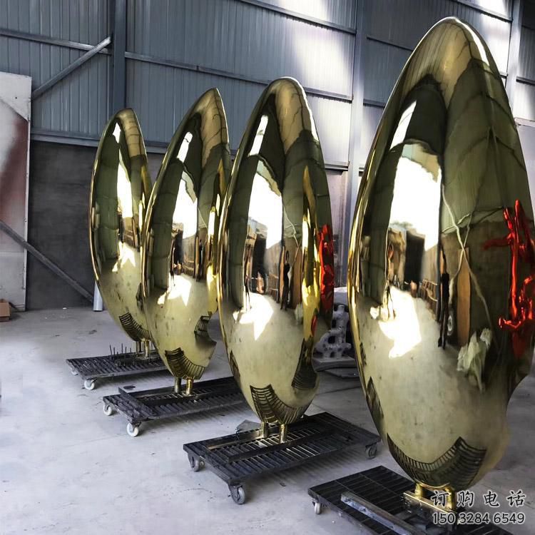 電鍍雞蛋雕塑廠家 創(chuàng)意園林?jǐn)[件 現(xiàn)代不銹鋼雞蛋雕塑制作
