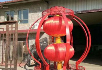 創(chuàng)意燈籠雕塑廠家 烤漆小品 公園不銹鋼燈籠雕塑生產(chǎn)
